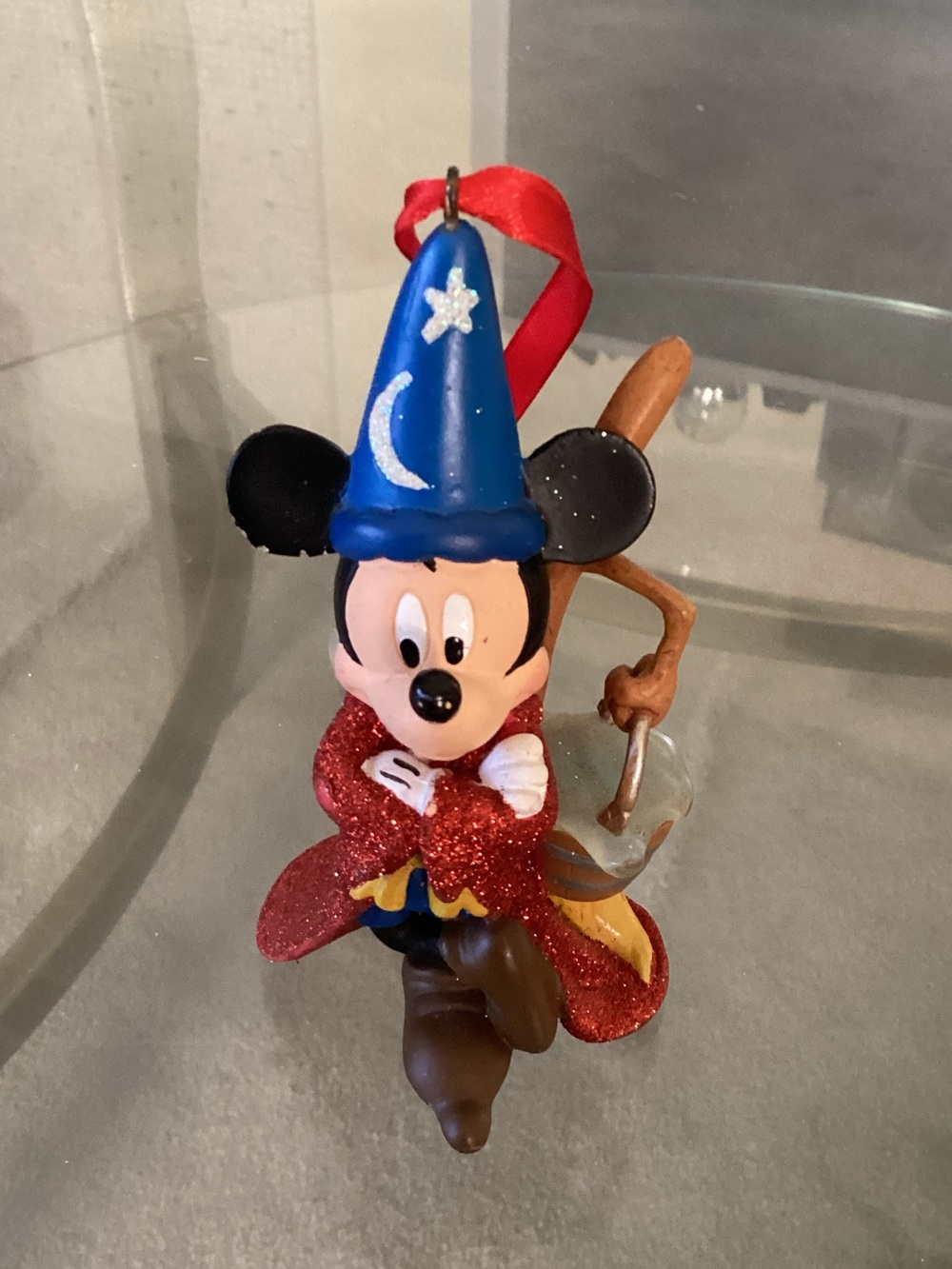 Disney Mickey Mouse Sorcerer Ornament - Blue Hat, Red Robe